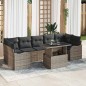 vidaXL Set Divano da Giardino 8 Pezzi con Cuscini in Rattan Poligonale Grigio vidaXL Set Divano da Giardino 8 Pezzi con Cuscini in Rattan Poligonale Grigio