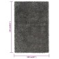 Tappeto Shaggy a Pelo Lungo Antracite 160x230 cm 50 mm Tappeto Shaggy a Pelo Lungo Antracite 160x230 cm 50 mm