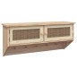 Appendiabiti a Muro Marrone Legno Multistrato e Rattan Naturale Appendiabiti a Muro Marrone Legno Multistrato e Rattan Naturale