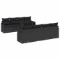 vidaXL Set di divani da giardino con cuscini, 10 pezzi in rattan nero vidaXL Set di divani da giardino con cuscini, 10 pezzi in rattan nero