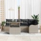vidaXL Set di divani da giardino 6 pezzi con cuscini grigio chiaro in rattan sintetico vidaXL Set di divani da giardino 6 pezzi con cuscini grigio chiaro in rattan sintetico