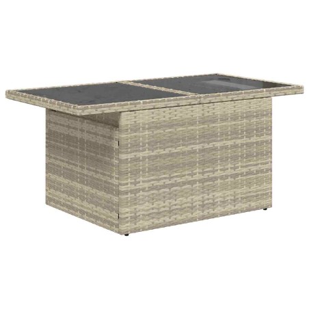 vidaXL Set divano da giardino 9 pezzi con cuscini grigio chiaro in rattan sintetico