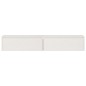 Pensili 2 pz Bianchi 100x30x35 cm in Legno Massello di Pino Pensili 2 pz Bianchi 100x30x35 cm in Legno Massello di Pino