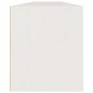 Pensili 2 pz Bianchi 100x30x35 cm in Legno Massello di Pino Pensili 2 pz Bianchi 100x30x35 cm in Legno Massello di Pino