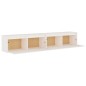 Pensili 2 pz Bianchi 100x30x35 cm in Legno Massello di Pino Pensili 2 pz Bianchi 100x30x35 cm in Legno Massello di Pino