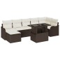 vidaXL Set di Divani da Giardino a 8 Pezzi con Cuscini Brown in Rattan Sintetico vidaXL Set di Divani da Giardino a 8 Pezzi con Cuscini Brown in Rattan Sintetico