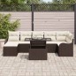 vidaXL Set di Divani da Giardino a 8 Pezzi con Cuscini Brown in Rattan Sintetico vidaXL Set di Divani da Giardino a 8 Pezzi con Cuscini Brown in Rattan Sintetico