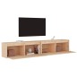 vidaXL Pensili 2 pz 100x30x35 cm in Legno Massello di Pino vidaXL Pensili 2 pz 100x30x35 cm in Legno Massello di Pino