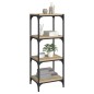 Libreria Rovere Sonoma 40x33x100 cm Legno Multistrato e Acciaio Libreria Rovere Sonoma 40x33x100 cm Legno Multistrato e Acciaio