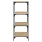 Libreria Rovere Sonoma 40x33x100 cm Legno Multistrato e Acciaio Libreria Rovere Sonoma 40x33x100 cm Legno Multistrato e Acciaio