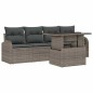 Set Divani da Giardino vidaXL 5 Pezzi con Cuscini Grigio Polyrattan Set Divani da Giardino vidaXL 5 Pezzi con Cuscini Grigio Polyrattan