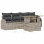 Set divani giardino vidaXL 5 pezzi con cuscini Grigio chiaro Rattan poliestere Set divani giardino vidaXL 5 pezzi con cuscini Grigio chiaro Rattan poliestere