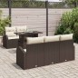 vidaXL Set di divani da giardino 6 pezzi con cuscini marroni in rattan sintetico vidaXL Set di divani da giardino 6 pezzi con cuscini marroni in rattan sintetico