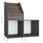 Portariviste Bambini Grigio e Sonoma 71x30x78,5 cm Truciolato Portariviste Bambini Grigio e Sonoma 71x30x78,5 cm Truciolato