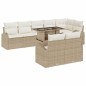 vidaXL Set da giardino a 9 pezzi con cuscini beige in rattan sintetico vidaXL Set da giardino a 9 pezzi con cuscini beige in rattan sintetico