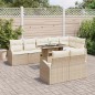 vidaXL Set da giardino a 9 pezzi con cuscini beige in rattan sintetico vidaXL Set da giardino a 9 pezzi con cuscini beige in rattan sintetico