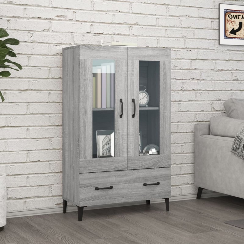 Credenza Grigio Sonoma 70x31x115 cm in Legno Multistrato Credenza Grigio Sonoma 70x31x115 cm in Legno Multistrato