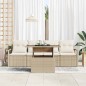 vidaXL Set divano da giardino 5 pezzi con cuscini beige in rattan sintetico vidaXL Set divano da giardino 5 pezzi con cuscini beige in rattan sintetico