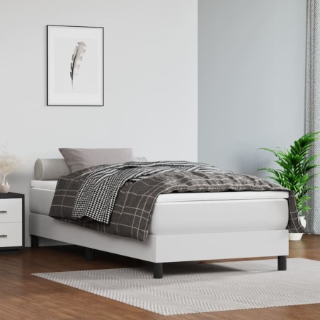 vidaXL Materasso a Molle Bianco 90x190x20 cm in Similpelle