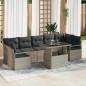 vidaXL Set di Divani da Giardino 8 Pezzi in Grigio Chiaro con Cuscini e Rattan in Polietilene vidaXL Set di Divani da Giardino 8 Pezzi in Grigio Chiaro con Cuscini e Rattan in Polietilene