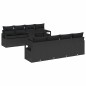 vidaXL Set Divano da Giardino 9 Pezzi con Cuscini in Rattan Sintetico Nero vidaXL Set Divano da Giardino 9 Pezzi con Cuscini in Rattan Sintetico Nero