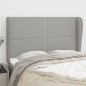 Testiera ad Orecchio Grigio Chiaro 147x23x118/128 cm in Tessuto Testiera ad Orecchio Grigio Chiaro 147x23x118/128 cm in Tessuto