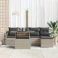 vidaXL Set da Giardino in Rattan Polietilene da 6 Pezzi con Cuscini Grigio Chiaro vidaXL Set da Giardino in Rattan Polietilene da 6 Pezzi con Cuscini Grigio Chiaro
