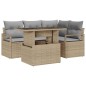 vidaXL Set Giardino 5 Pezzi in Rattan Sintetico con Cuscini Beige vidaXL Set Giardino 5 Pezzi in Rattan Sintetico con Cuscini Beige