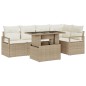 vidaXL Set di Sofà da Giardino a 6 Pezzi con Cuscini Beige in Rattan Sintetico vidaXL Set di Sofà da Giardino a 6 Pezzi con Cuscini Beige in Rattan Sintetico