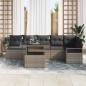 vidaXL Set di divani da giardino 7 pezzi con cuscini grigi in rattan sintetico vidaXL Set di divani da giardino 7 pezzi con cuscini grigi in rattan sintetico