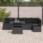 vidaXL Set da Giardino a 7 Pezzi con Cuscini Neri in Rattan Composito vidaXL Set da Giardino a 7 Pezzi con Cuscini Neri in Rattan Composito