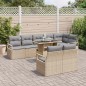 vidaXL Set di divani da giardino da 9 pezzi con cuscini beige in rattan sintetico vidaXL Set di divani da giardino da 9 pezzi con cuscini beige in rattan sintetico