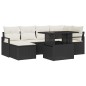 vidaXL Set di divani da giardino 7 pezzi con cuscini in rattan sintetico nero vidaXL Set di divani da giardino 7 pezzi con cuscini in rattan sintetico nero