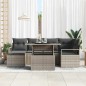 vidaXL Set giardino 7 pezzi con cuscini, rattan grigio vidaXL Set giardino 7 pezzi con cuscini, rattan grigio