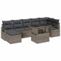 vidaXL Set da Giardino in 8 Pezzi con Cuscini Grigi in Rattan Sintetico vidaXL Set da Giardino in 8 Pezzi con Cuscini Grigi in Rattan Sintetico