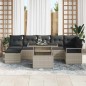 vidaXL Set da giardino a 8 pezzi con cuscini grigi in rattan vidaXL Set da giardino a 8 pezzi con cuscini grigi in rattan