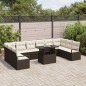 vidaXL Set di divani da giardino , 11 pezzi, con cuscini marroni in rattan polipropilene vidaXL Set di divani da giardino , 11 pezzi, con cuscini marroni in rattan polipropilene