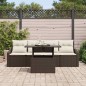 vidaXL Set da Giardino in 5 Pezzi con Cuscini Marroni vidaXL Set da Giardino in 5 Pezzi con Cuscini Marroni