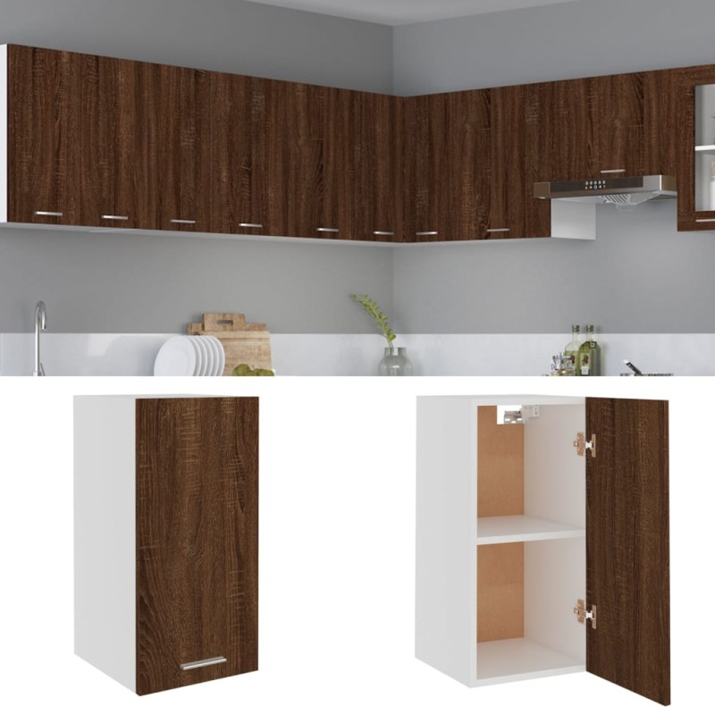 Mobile Pensile Rovere Marrone 29,5x31x60cm in Legno Multistrato Mobile Pensile Rovere Marrone 29,5x31x60cm in Legno Multistrato