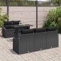 vidaXL Set di Sofà da Giardino a 6 Pezzi - Rattan Sintetico Nero vidaXL Set di Sofà da Giardino a 6 Pezzi - Rattan Sintetico Nero