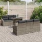 vidaXL Set di Divano da Giardino 7 Pezzi con Cuscini Grigi in Rattan Sintetico vidaXL Set di Divano da Giardino 7 Pezzi con Cuscini Grigi in Rattan Sintetico