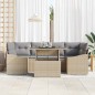 vidaXL Set da giardino in 7 pezzi con cuscini beige in rattan sintetico vidaXL Set da giardino in 7 pezzi con cuscini beige in rattan sintetico