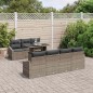 vidaXL Set di divani da giardino da 8 pezzi con cuscini grigi in rattan sintetico vidaXL Set di divani da giardino da 8 pezzi con cuscini grigi in rattan sintetico