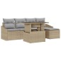 vidaXL Set di divani da giardino da 6 pezzi con cuscini beige in rattan plastico vidaXL Set di divani da giardino da 6 pezzi con cuscini beige in rattan plastico