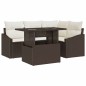 vidaXL Set di Divano da Giardino a 5 Pezzi in Rattan Sintetico Marrone di vidaXL Set di Divano da Giardino a 5 Pezzi in Rattan Sintetico Marrone di