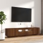 Set Mobili TV 2pz con Luci LED Rovere Marrone Legno Multistrato Set Mobili TV 2pz con Luci LED Rovere Marrone Legno Multistrato