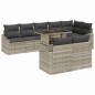 vidaXL Set di divani da giardino 9 pezzi con cuscini grigio chiaro in rattan sintetico vidaXL Set di divani da giardino 9 pezzi con cuscini grigio chiaro in rattan sintetico