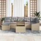 vidaXL Set di Divani da Giardino 8 Pezzi con Cuscini Beige in Rattan Sintetico vidaXL Set di Divani da Giardino 8 Pezzi con Cuscini Beige in Rattan Sintetico