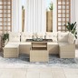vidaXL Set di divani da giardino 8 pezzi con cuscini beige in rattan sintetico vidaXL Set di divani da giardino 8 pezzi con cuscini beige in rattan sintetico