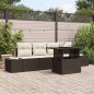 vidaXL Set di divani da giardino 5 pezzi in rattan sintetico marrone con cuscini vidaXL Set di divani da giardino 5 pezzi in rattan sintetico marrone con cuscini